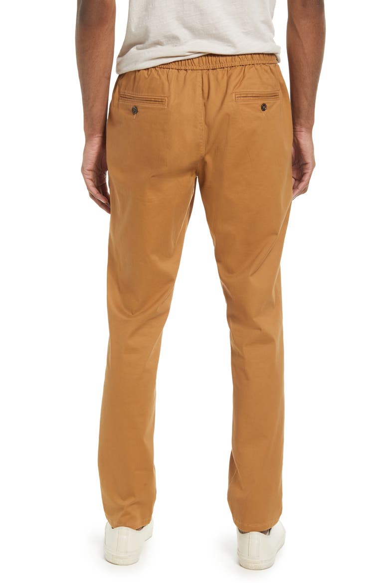 Elastic Waist Twill Chino Pants, Alternate, color, TAN DALE