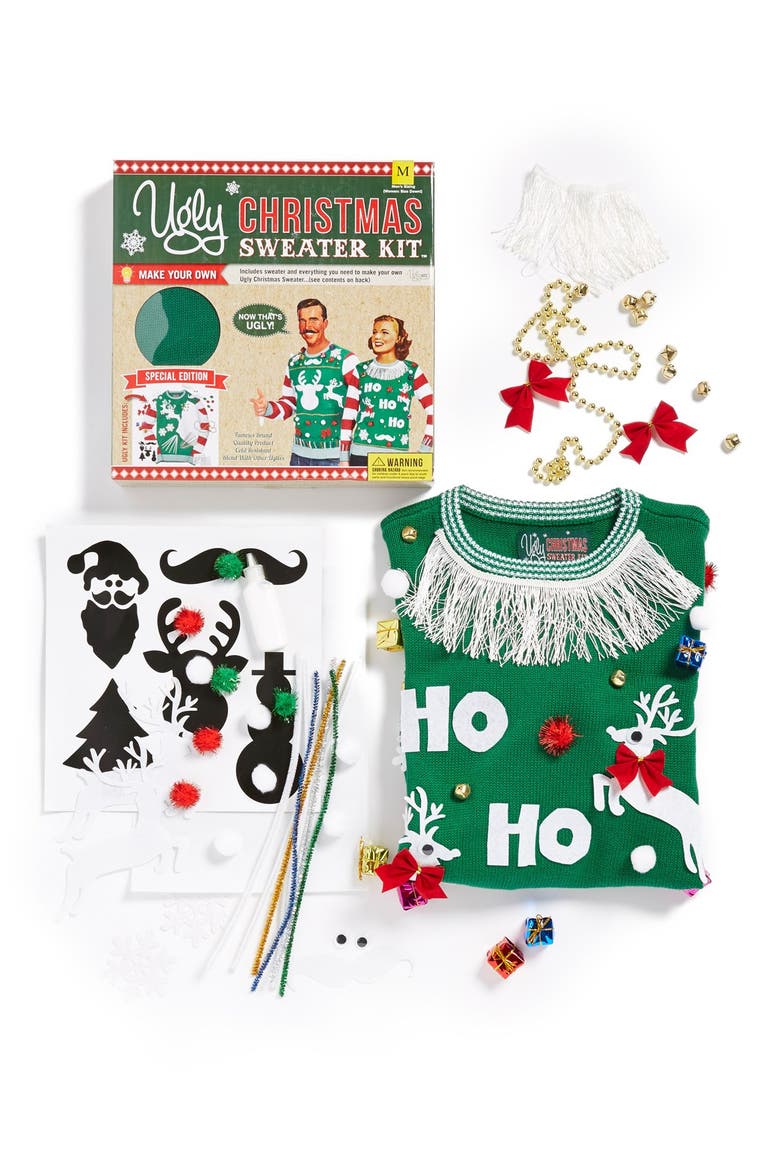'Make Your Own Ugly Christmas Sweater' Kit, Alternate, color, EMERALD