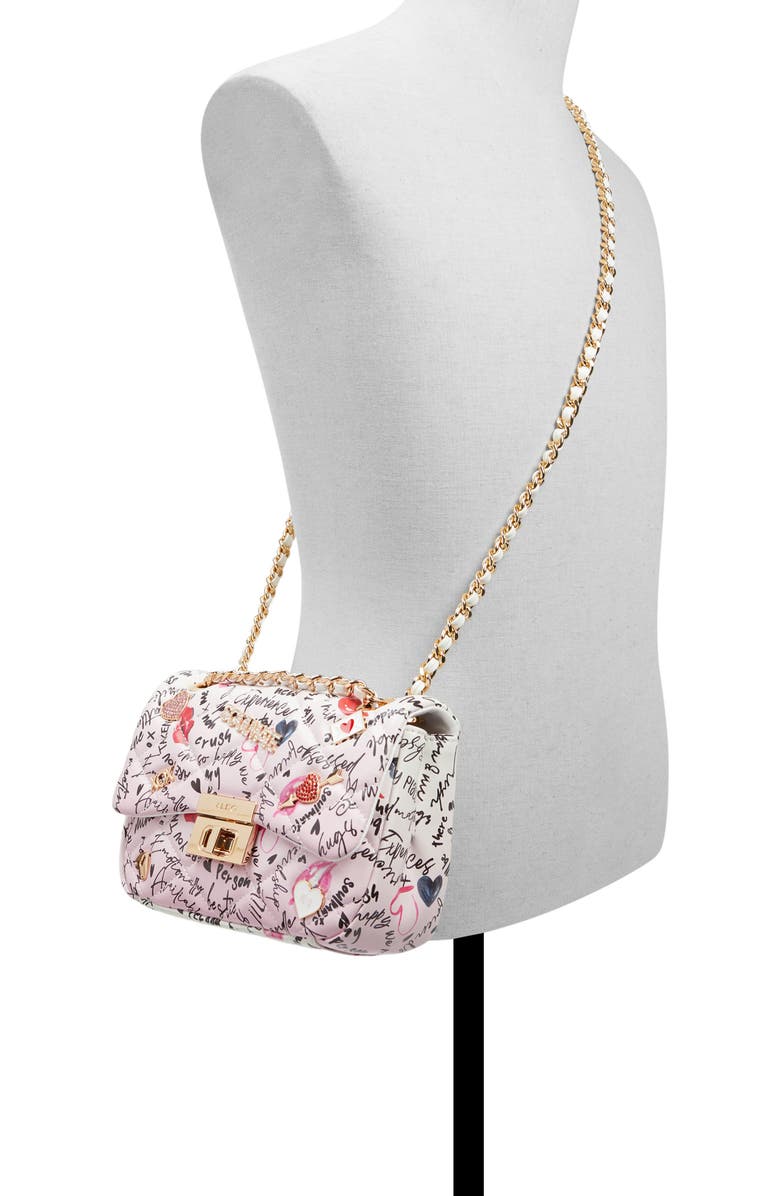 ALDO Love Note Quilted Crossbody Bag, Alternate, color,
