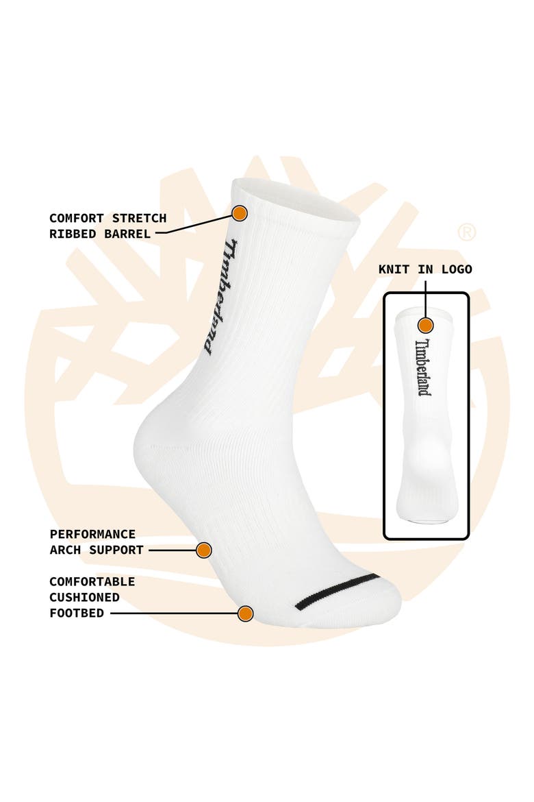 12-Pack Cushion Crew Length Socks, Alternate, color, WHITE MULTI