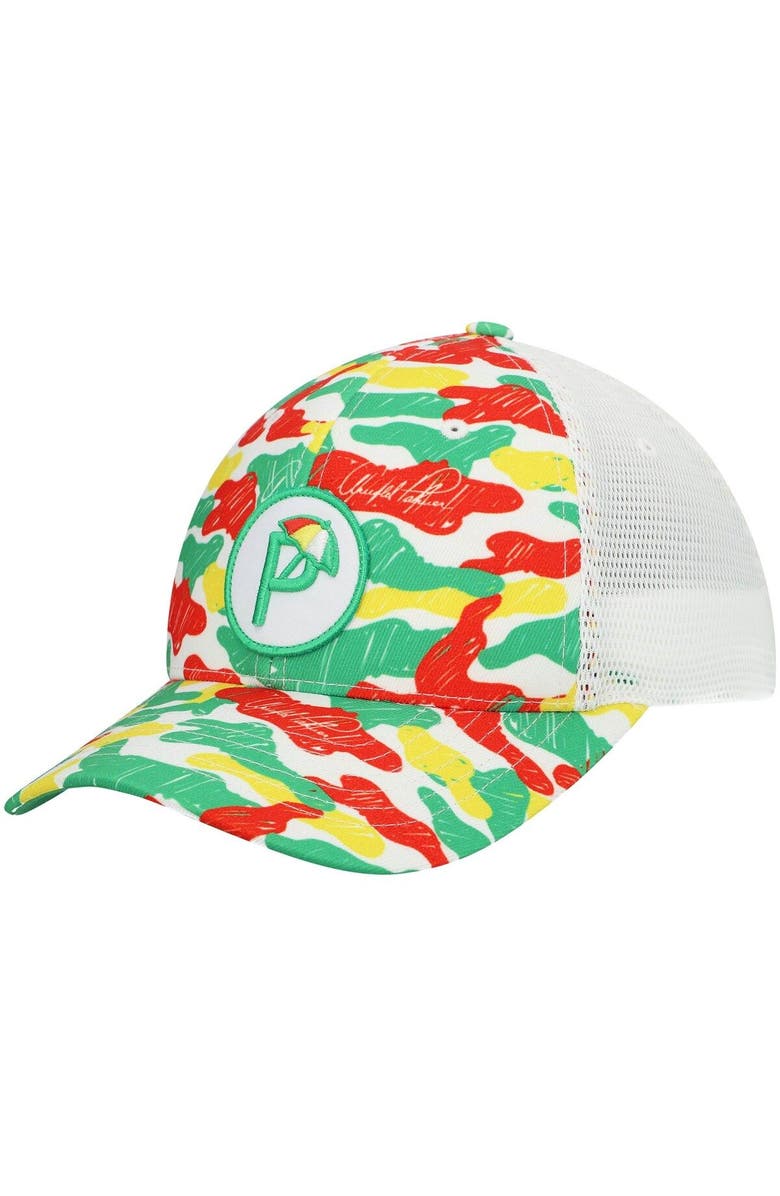 PUMA Men's Puma Green Arnold Palmer Invitational Multi Camo Snapback Hat, Main, color, 