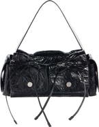 Acne Studios Multipocket Crinkled Leather Handbag