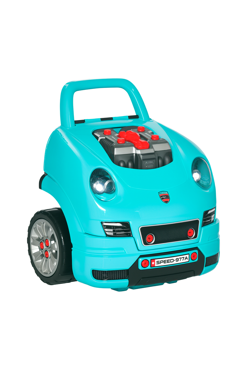 Qaba Mechanic Kids Truck Engine Toy Set, Main, color, Teal