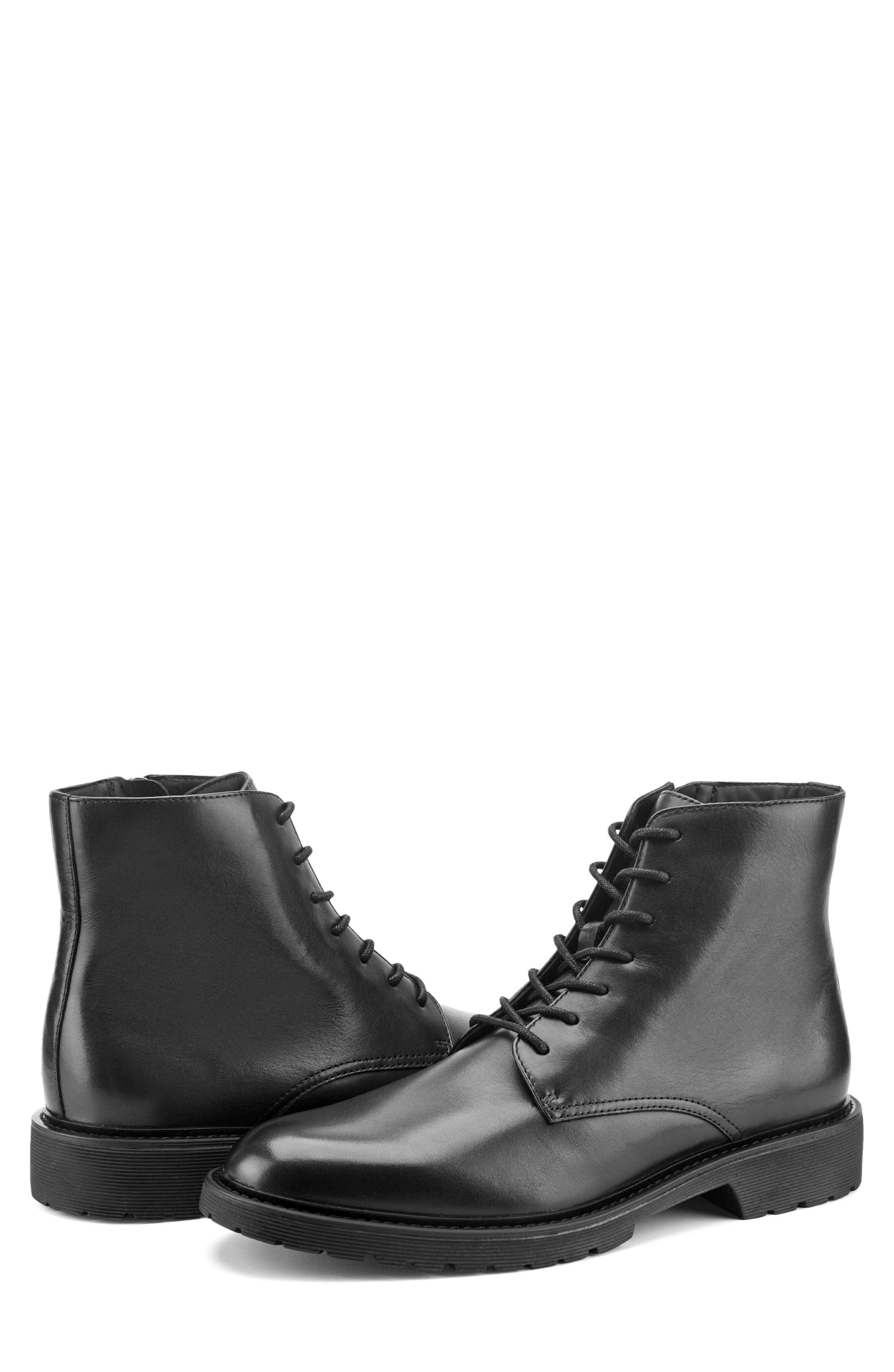 Dismon Leather Boot, Alternate, color, BLACK NAPPA LEATHER