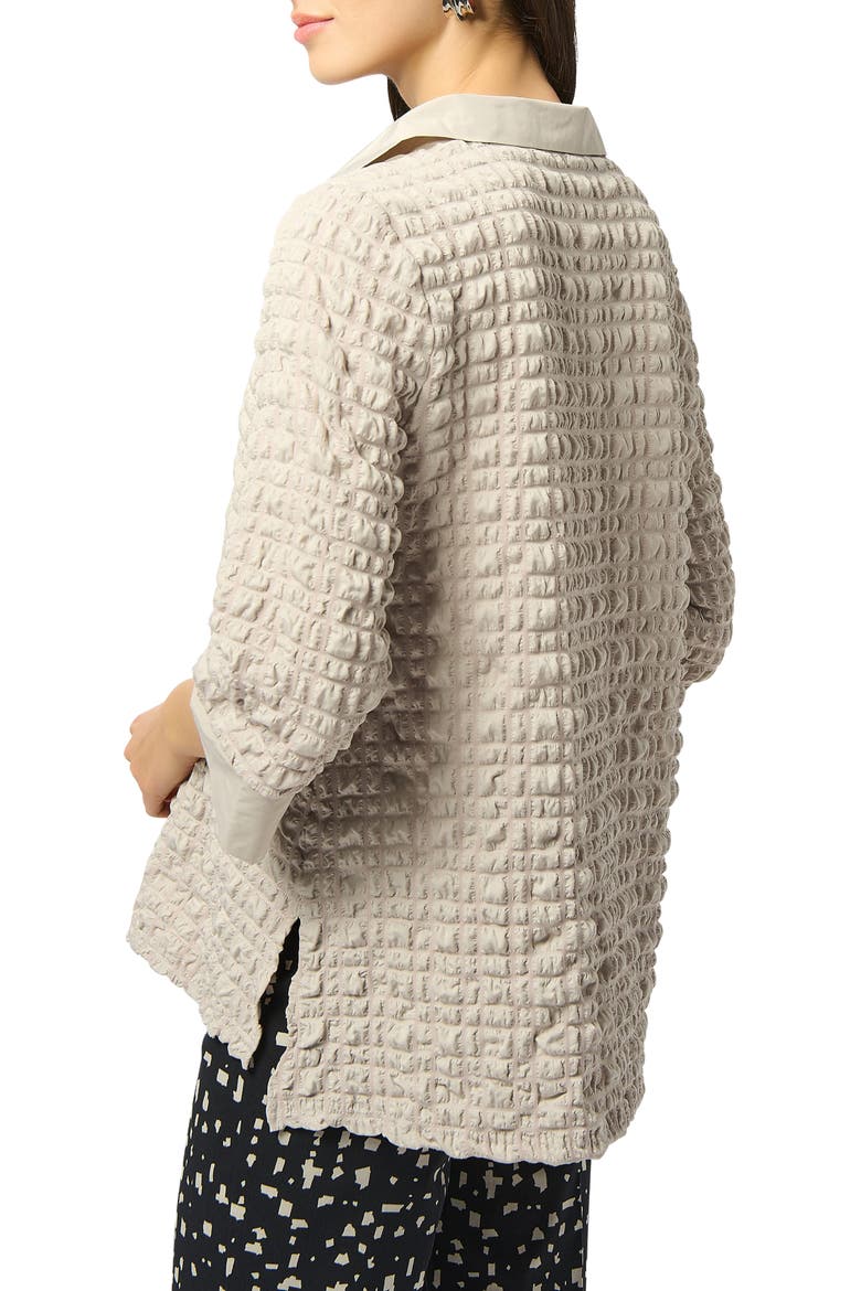 Bubble Jacquard Half Zip Top, Alternate, color, MOONSTONE