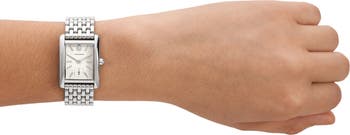 Eleanor Two-Tone Stainless Steel Bracelet Watch, 25mm x 34mm