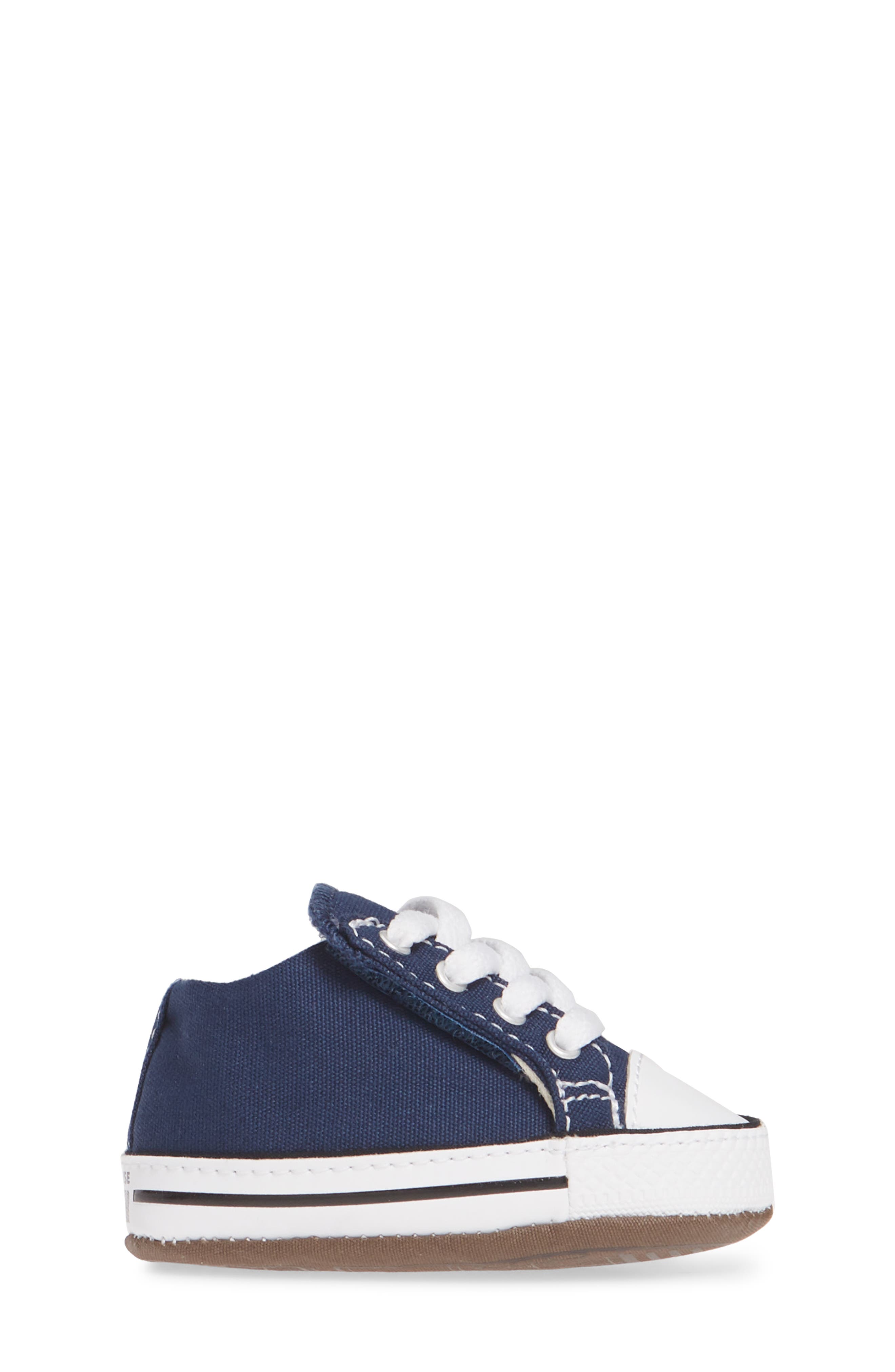 Converse Chuck Taylor<sup>®</sup> All Star<sup>®</sup> Cribster Canvas Crib Shoe, Alternate, color, Navy/Natural Ivory/White