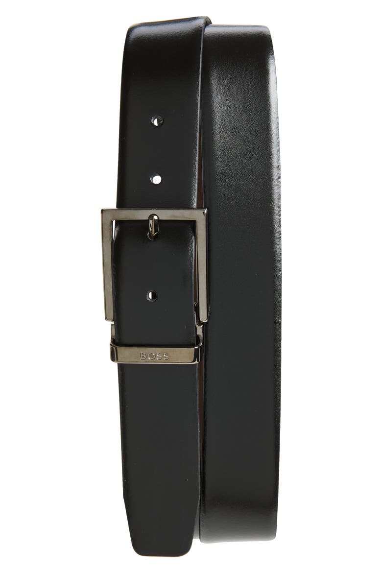Otrip Leather Belt, Main, color, BLACK