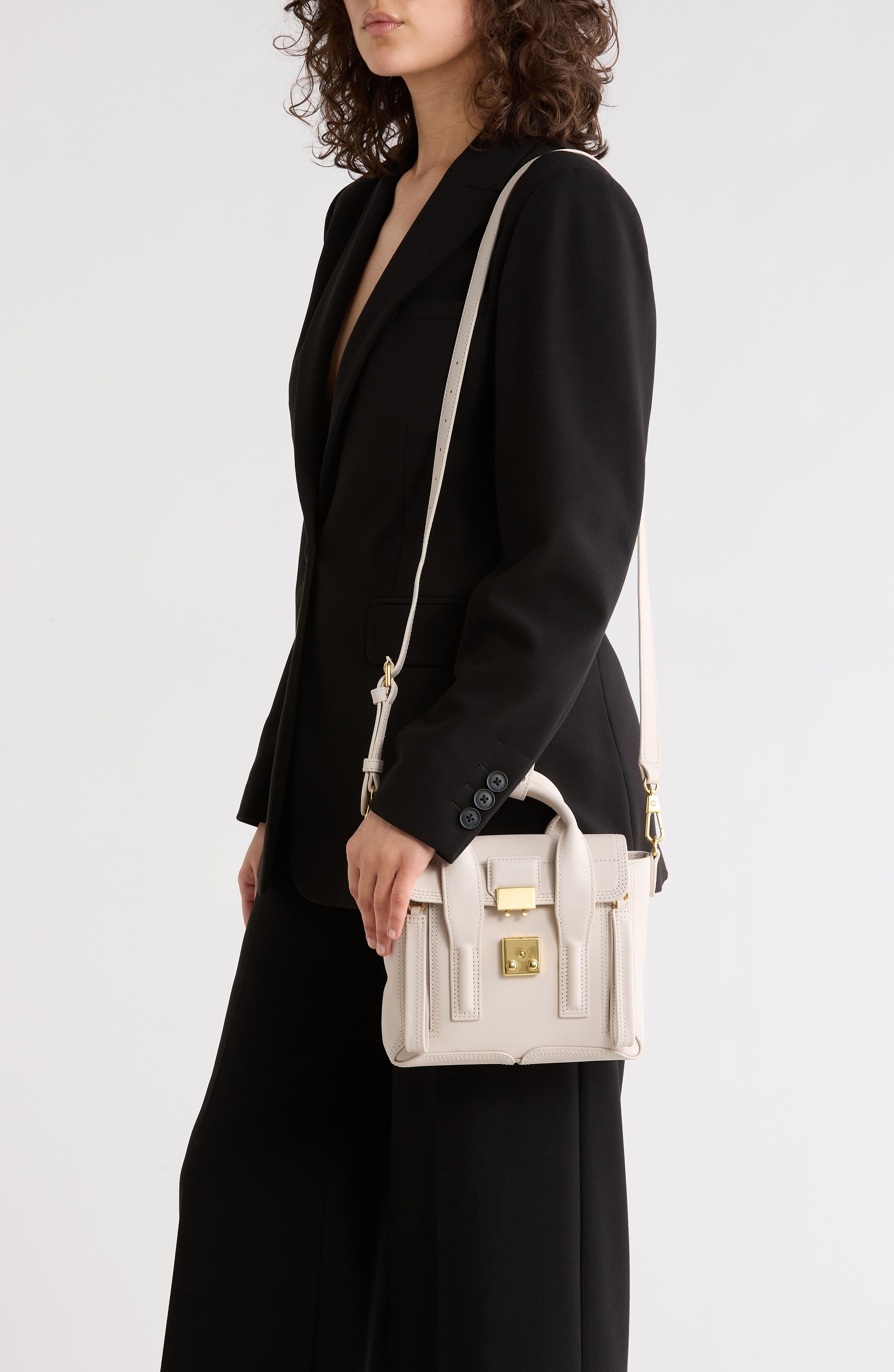 Mini Pashli Leather Satchel, Alternate, color, CEMENT