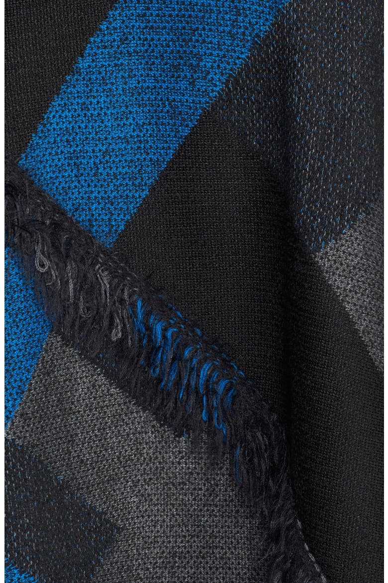 Fringe Detail Plaid Midi Skirt, Alternate, color, TAHOE BLUE MULTI