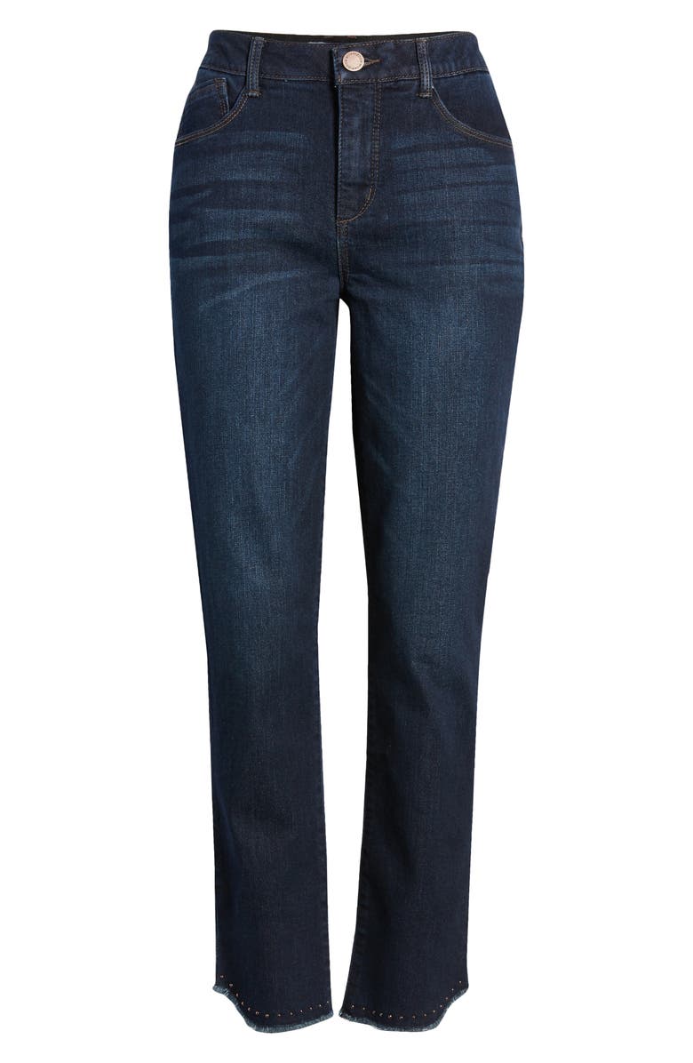 Wit & Wisdom Ab-Solution High Waist Fray Hem Ankle Skinny Jeans, Alternate, color, 