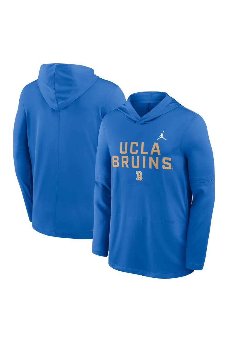 Men's Jordan Brand Blue UCLA Bruins 2025 Sideline Performance Long Sleeve Hoodie T-Shirt, Alternate, color, Blue