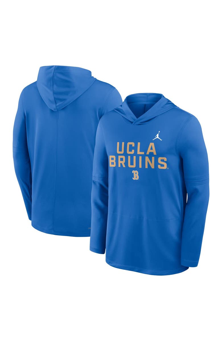 Jordan Brand Men's Jordan Brand Blue UCLA Bruins 2025 Sideline Performance Long Sleeve Hoodie T-Shirt, Alternate, color, Blue