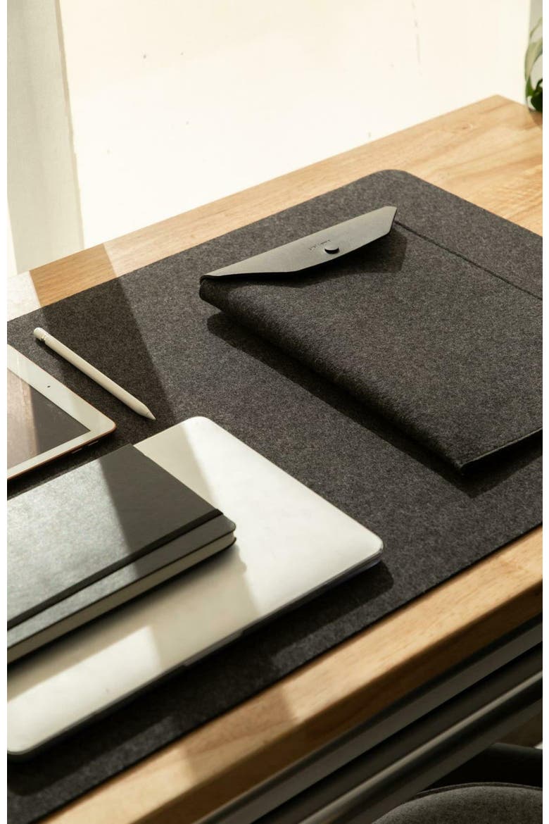 Mosen Merino Wool Large Desk Pad, Alternate, color, Charcoal