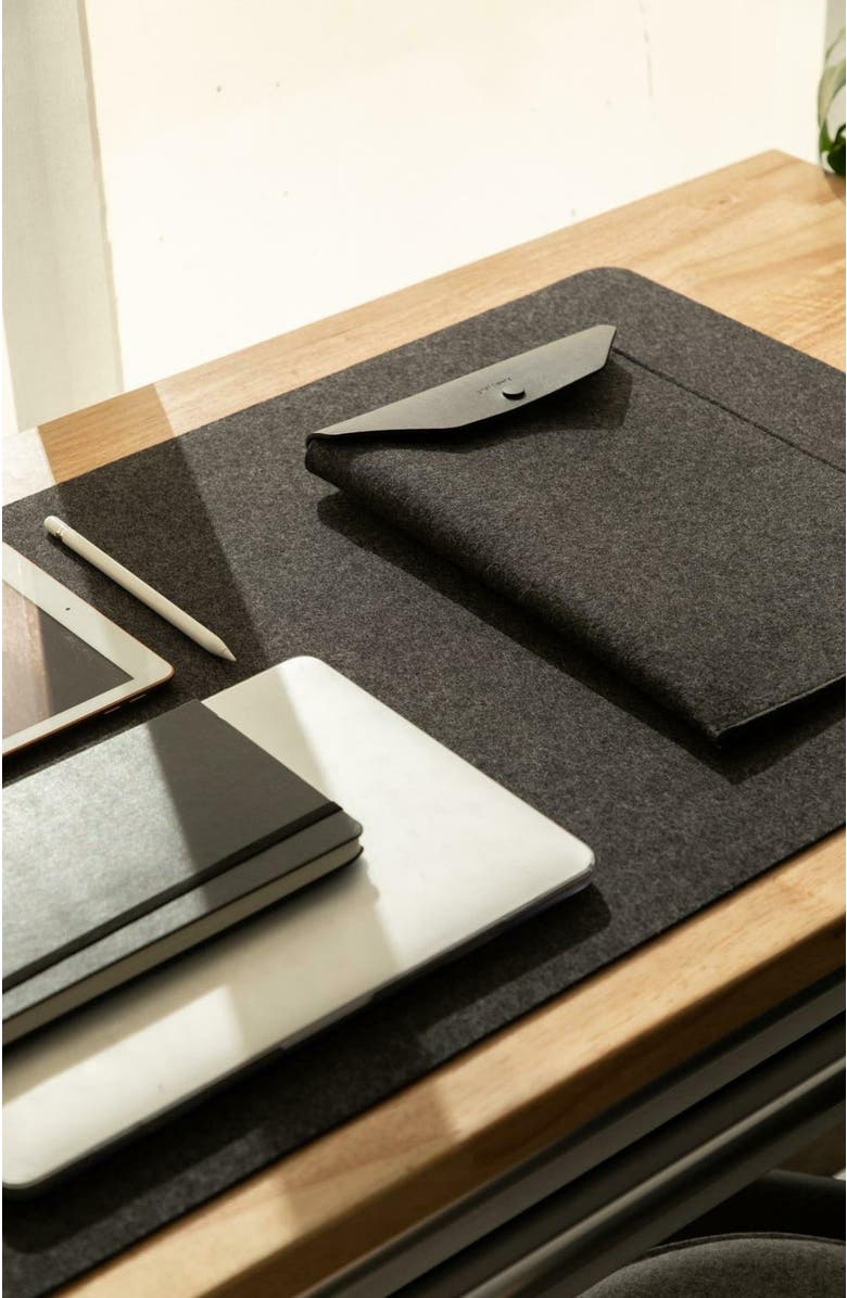Graf Lantz Mosen Merino Wool Large Desk Pad, Alternate, color, Charcoal