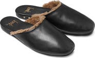Beek Blackbird Leather Mule with Genuine Shearling Trim