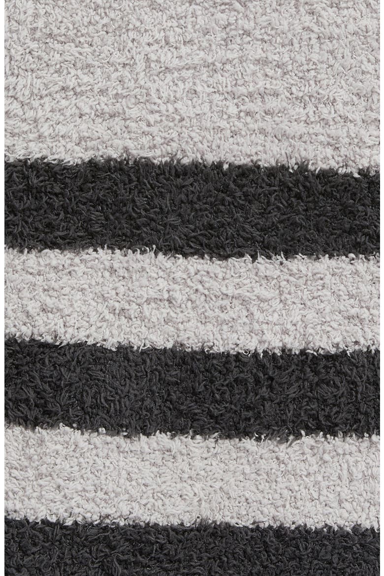 Barefoot Dreams Cozychic® Tri Stripe Throw Blanket, Alternate, color, OYSTER/ CARBON