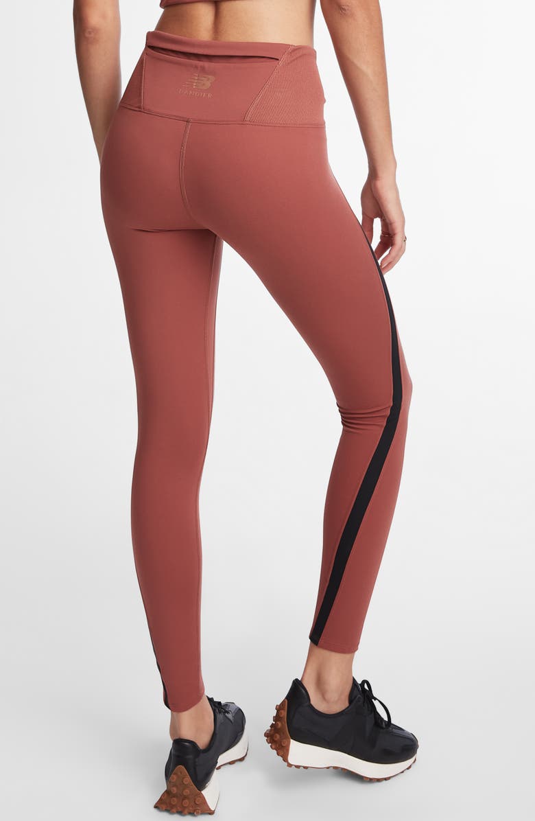 New Balance Bandier Ultrahigh Waist Leggings, Alternate, color, Brown