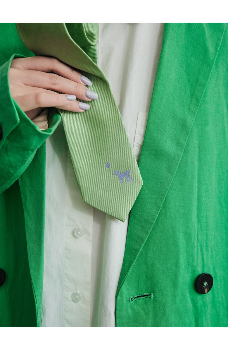 Lost Pattern Silk Tie, Alternate, color, Green