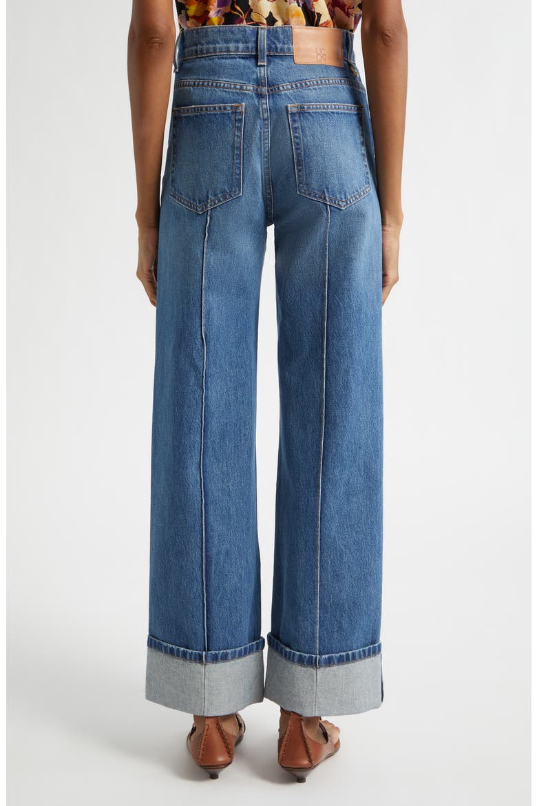 Genevieve Pintuck Jeans, Alternate, color, DANUBE