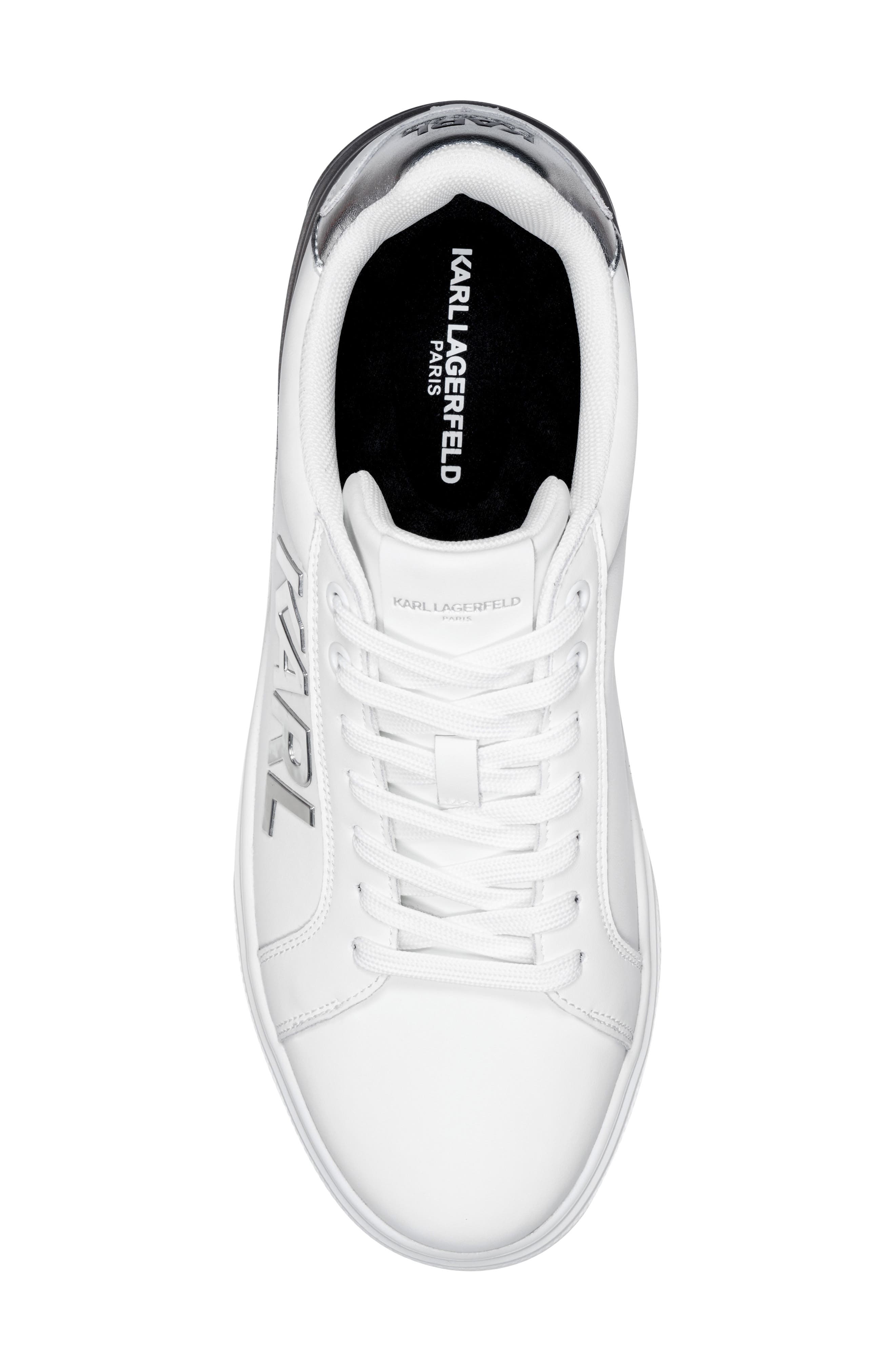 Edme Leather Sneaker, Alternate, color, WHITE