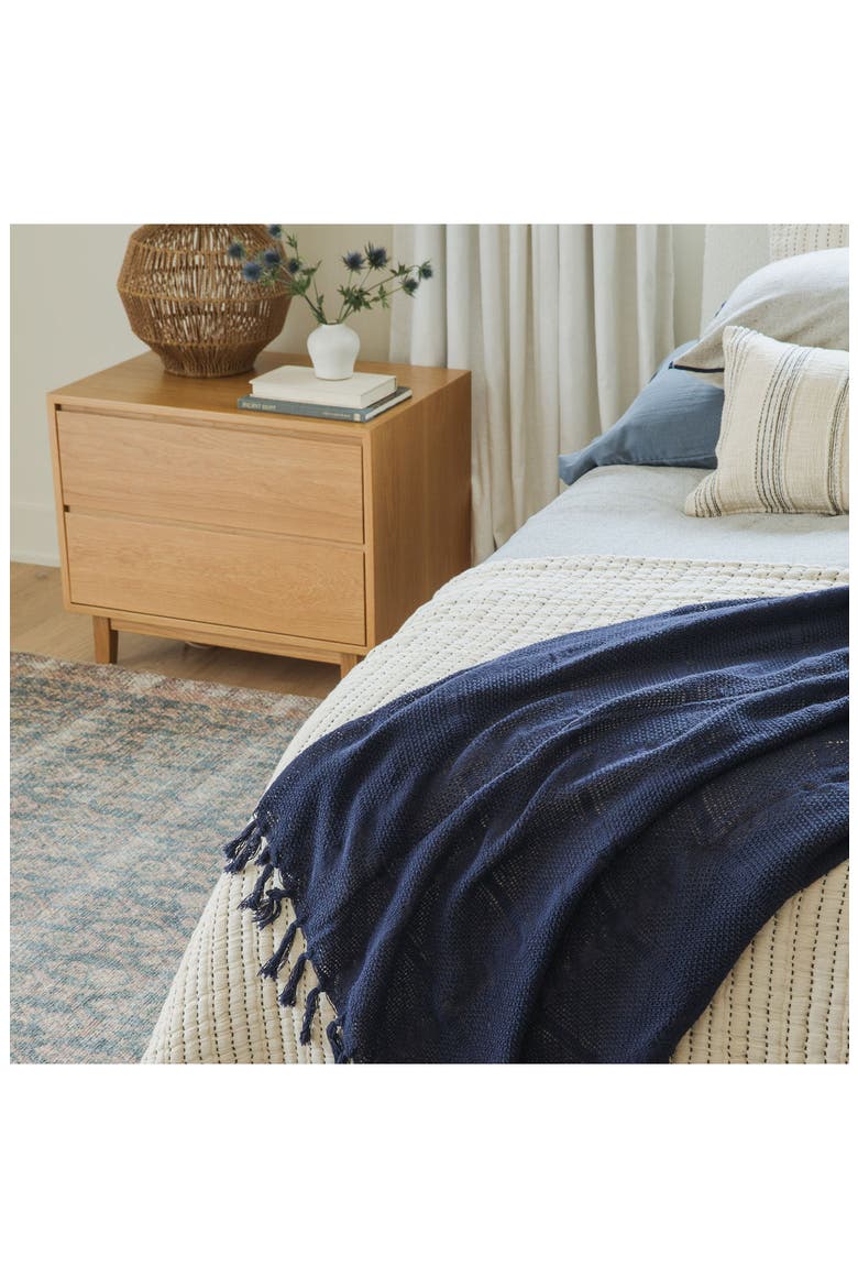 Deep Current Knit Throw Blanket, Alternate, color, DEEP CURRENT