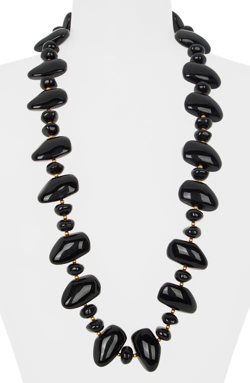Kenneth Jay Lane Beaded Long Necklace In Black