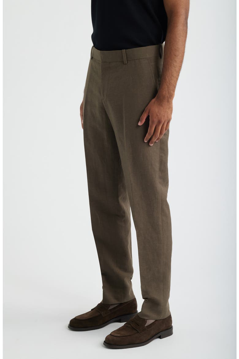 Linen Blend Pants, Alternate, color, BROWN ACORN