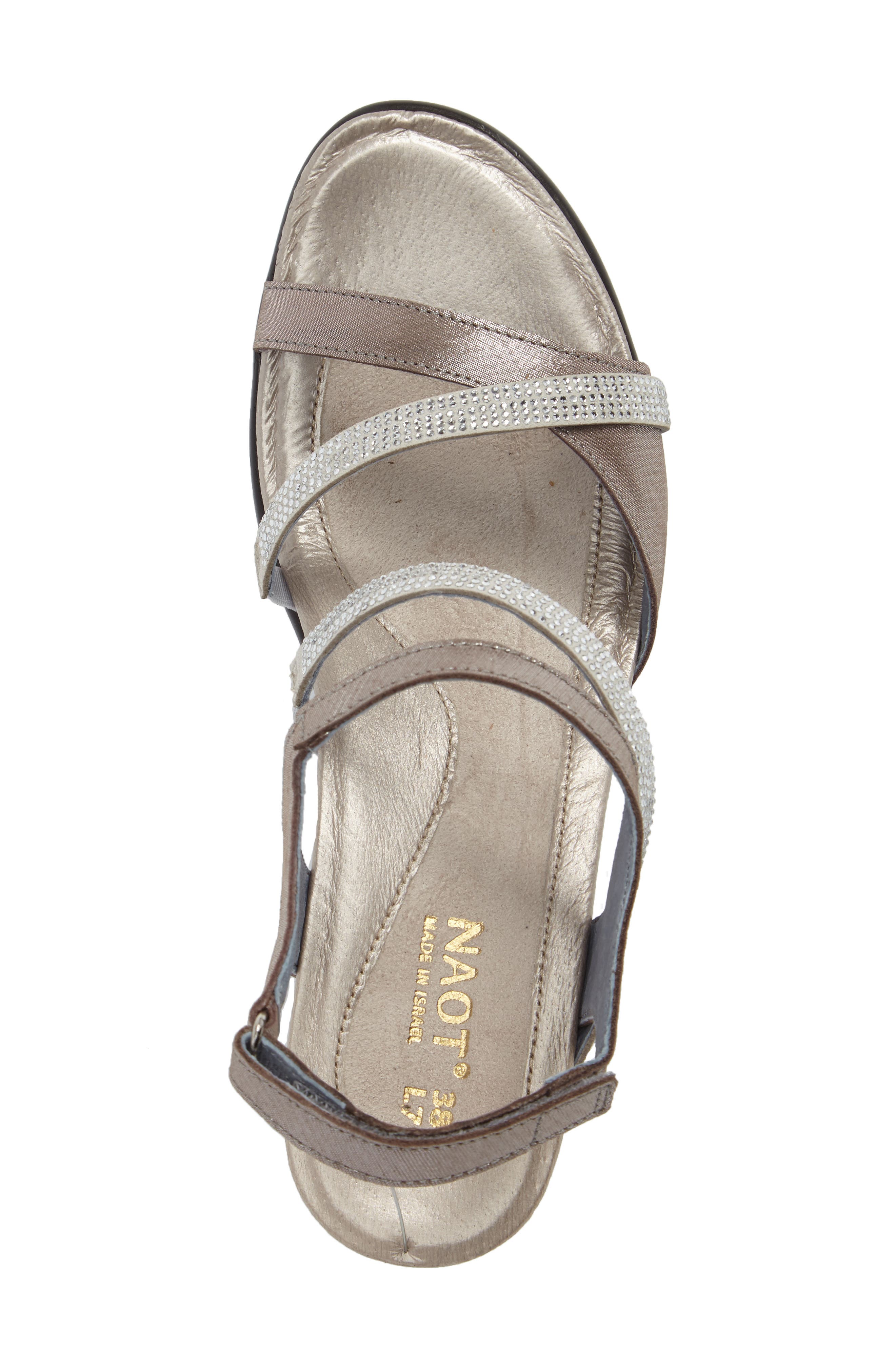 Innovate Sandal, Alternate, color, SILVER/ BEIGE LEATHER
