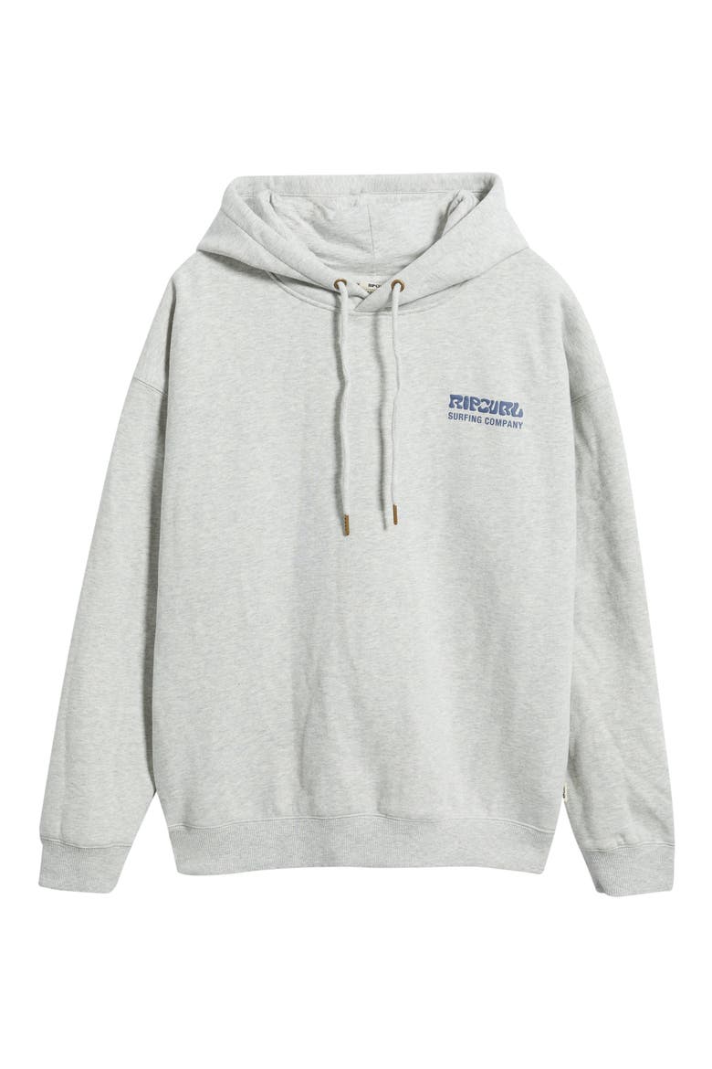 Surf Puff Print Graphic Hoodie, Alternate, color, GREY MARLE/ NAVY