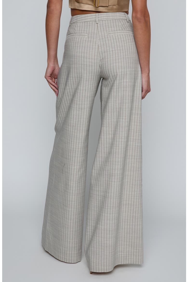 Allanah Pinstripe Wide Leg Pants, Alternate, color, GREY/ TAN PINSTRIPE