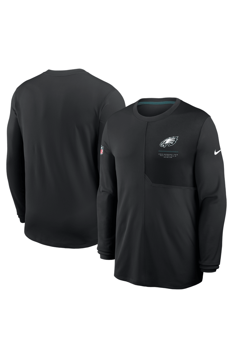 Nike Men's Nike  Black Philadelphia Eagles Sideline Coaches UV Dri-FIT Long Sleeve Shirt, Main, color, Black