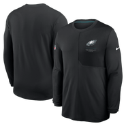 Nike Men's Nike  Black Philadelphia Eagles Sideline Coaches UV Dri-FIT Long Sleeve Shirt