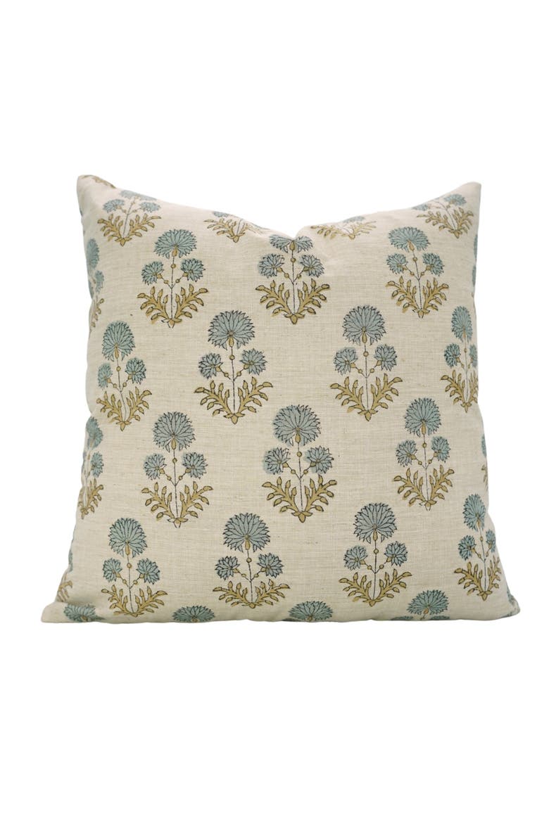 Rishi Handmade Bagru Block Printed Pillow Cover, Main, color, Blue