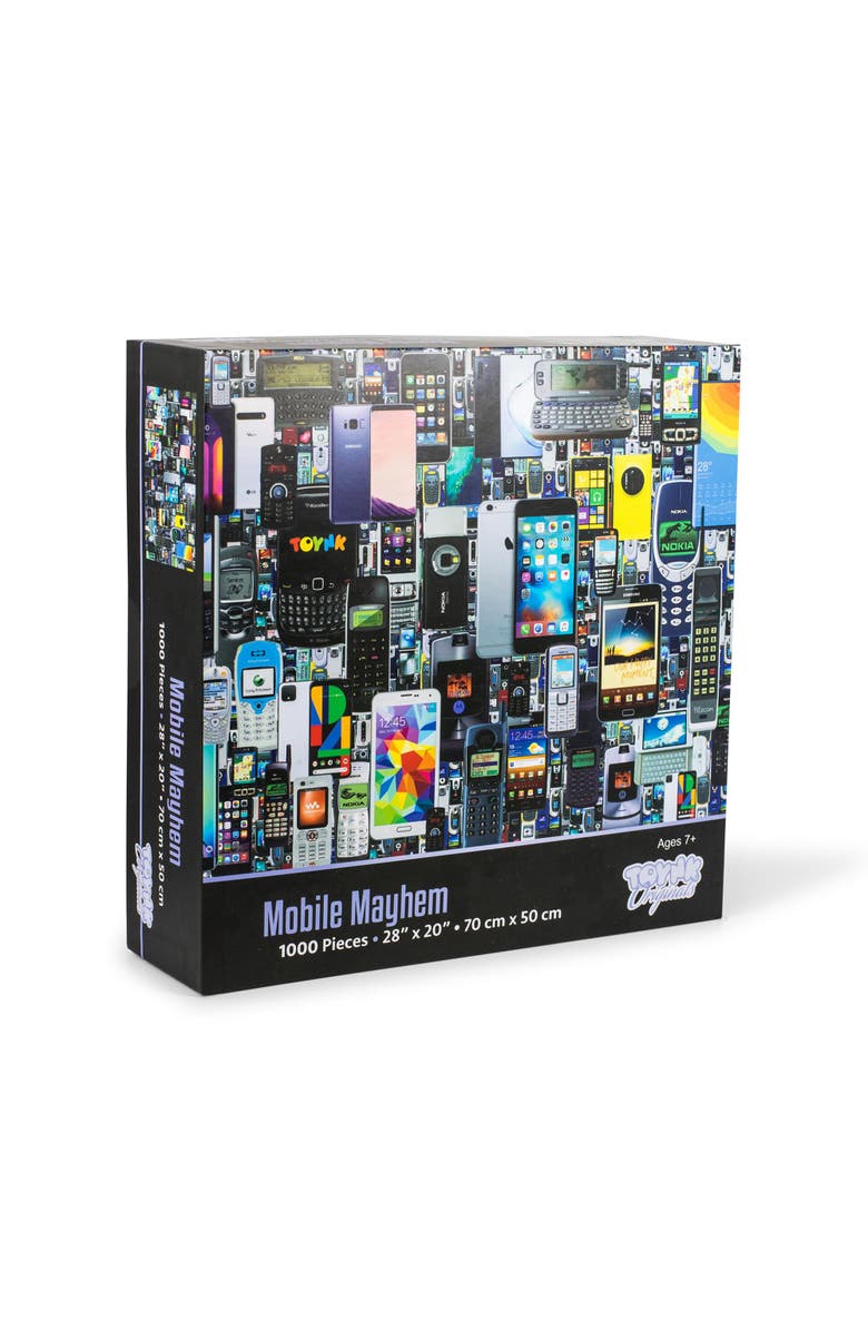 Toynk Mobile Mayhem Cell Phone Collage Puzzle | 1000 Piece Jigsaw Puzzle, Main, color, Multi-Color