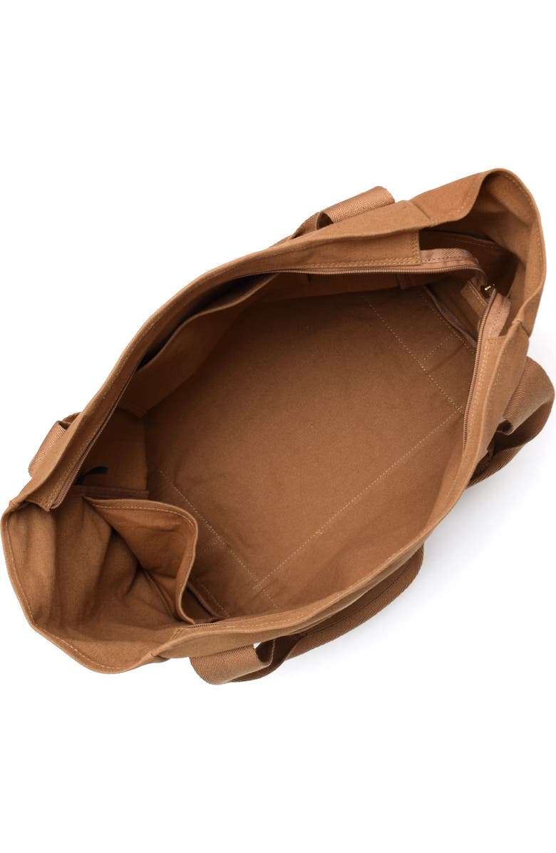 New Amsterdam Leatherworks Liliana Large Canvas Tote Bag, Alternate, color, Khaki