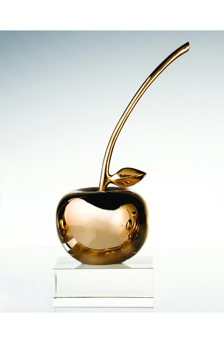 Lunares Apple Sculpture Gold, Alternate, color, Gold