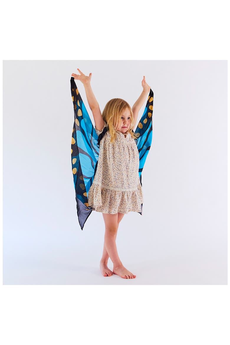 Kids' Butterfly Silk Fairy Wings, Alternate, color, BLUEBELL