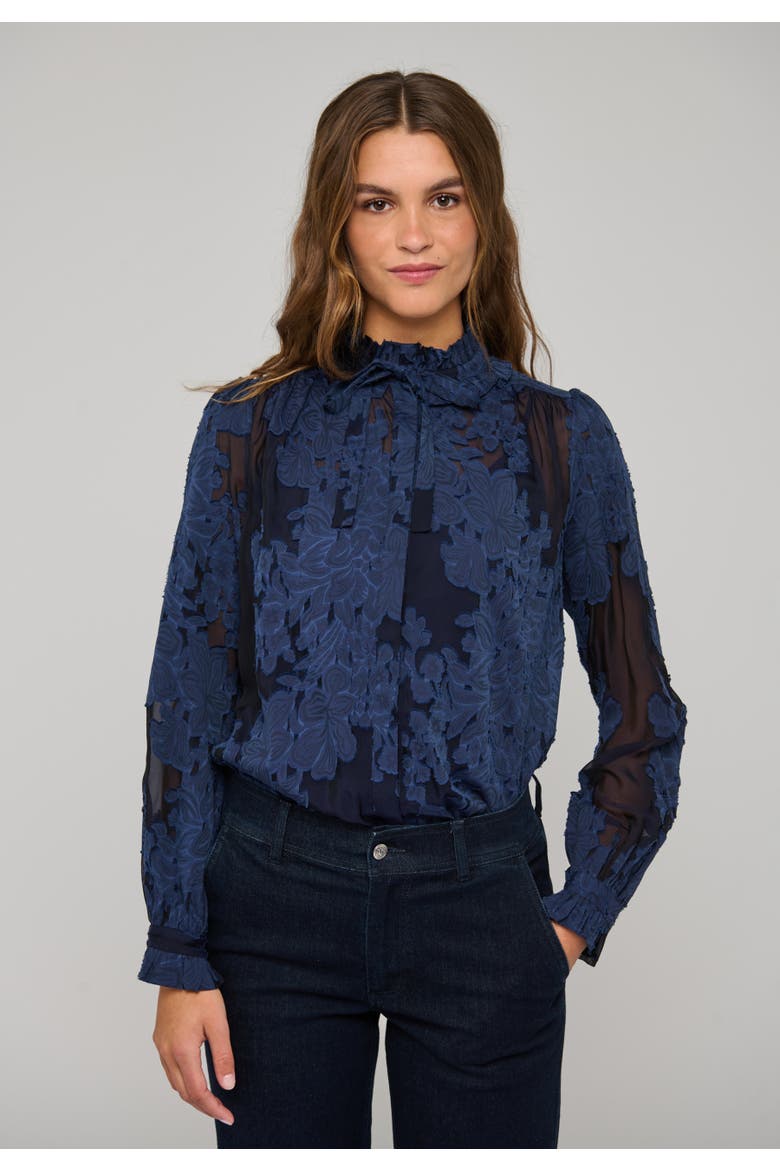 Rositadea Floral Appliqué Blouse, Main, color, Flora Imperial