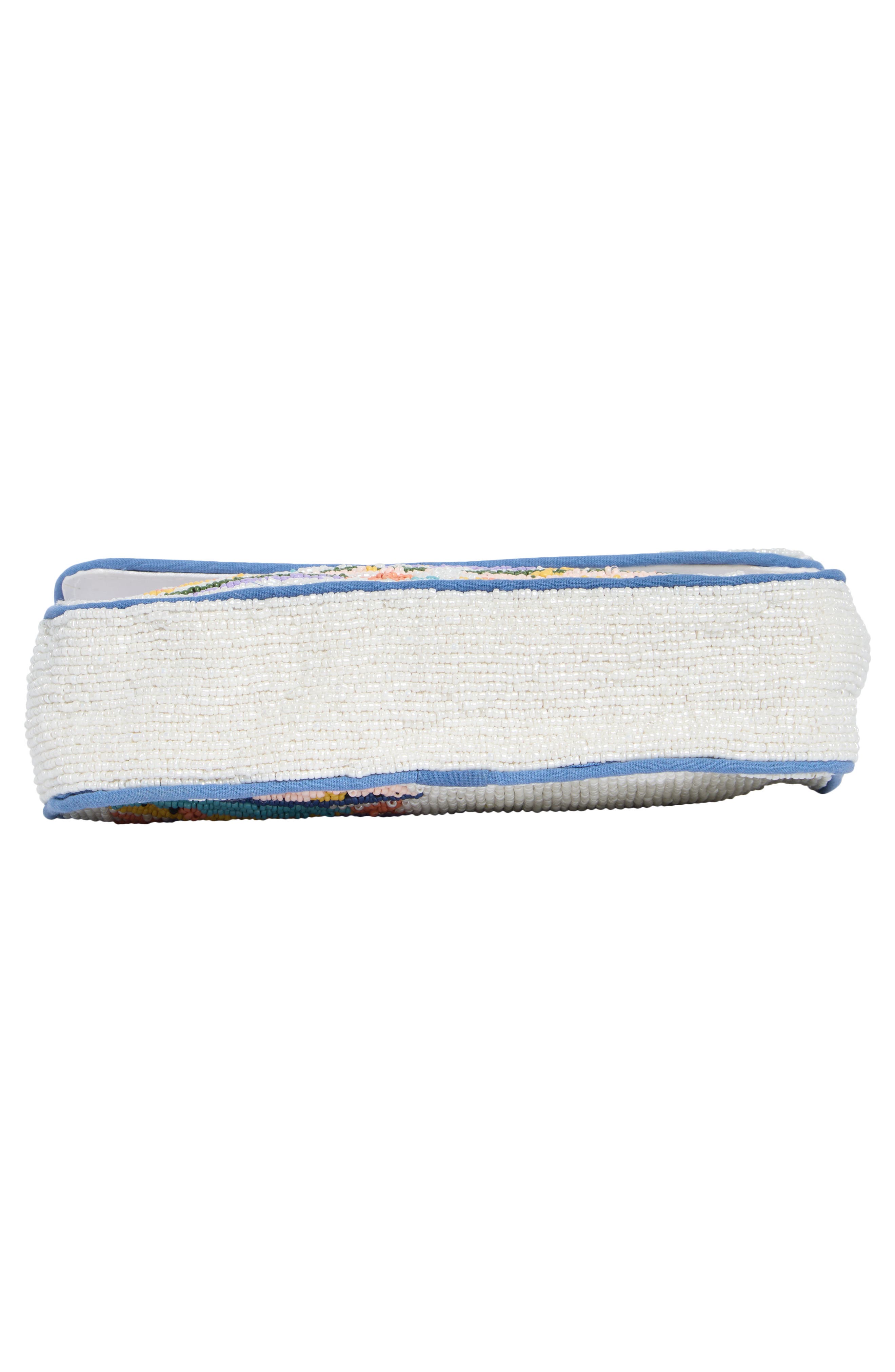 Collection XIIX Beaded Sardines Baguette Shoulder Bag, Alternate, color, White Multi