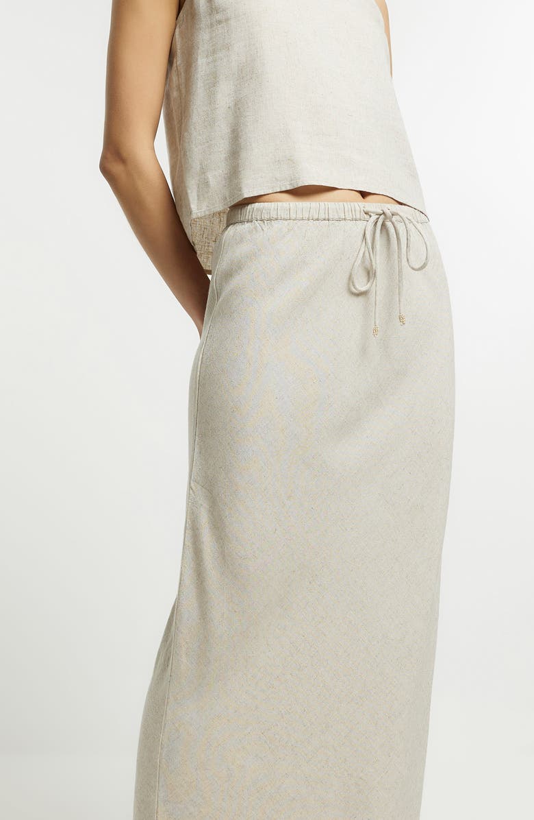 River Island Drawstring Waist Maxi Skirt, Alternate, color, 