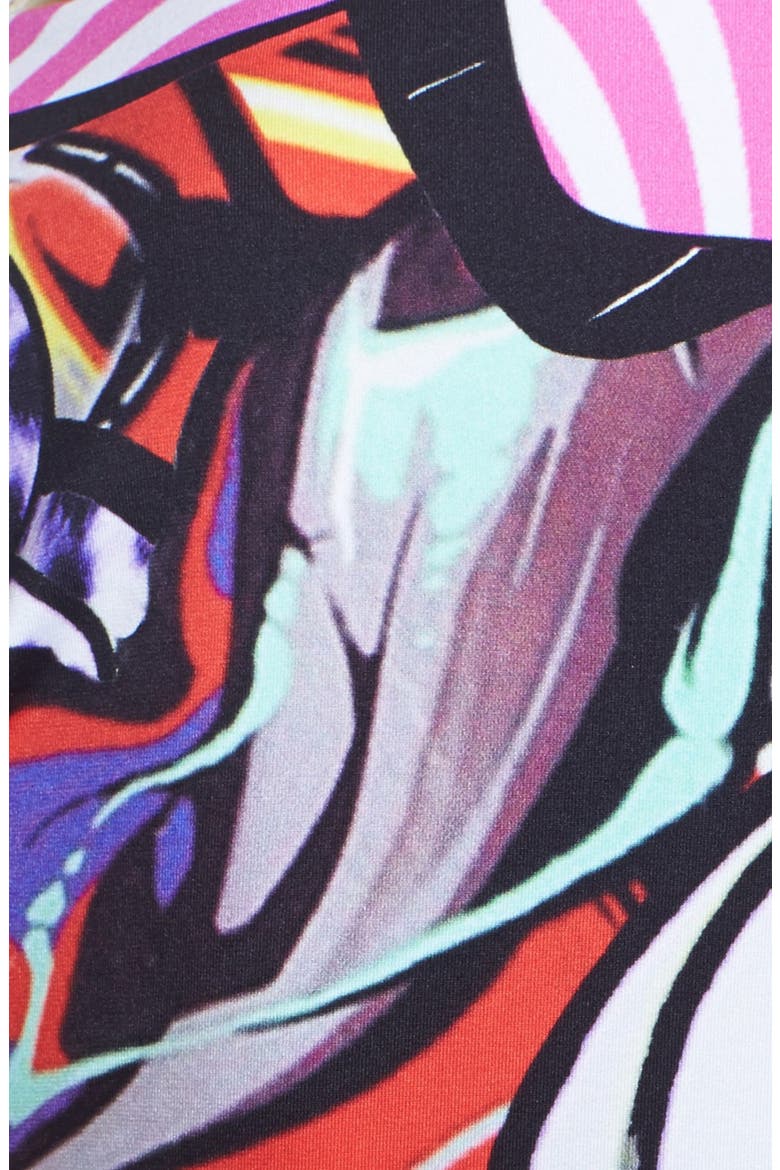 Graffiti Print Dress, Alternate, color, BLACK VARIANT
