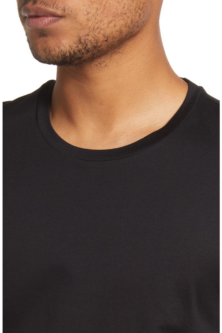 Tessler Slim Fit White Cotton T-Shirt, Alternate, color, BLACK