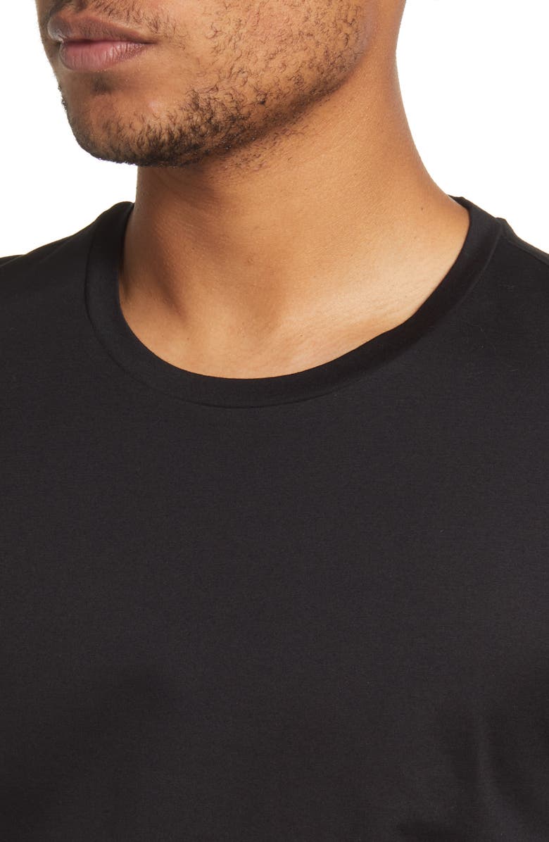 BOSS Tessler Slim Fit Black Cotton T-Shirt, Alternate, color,