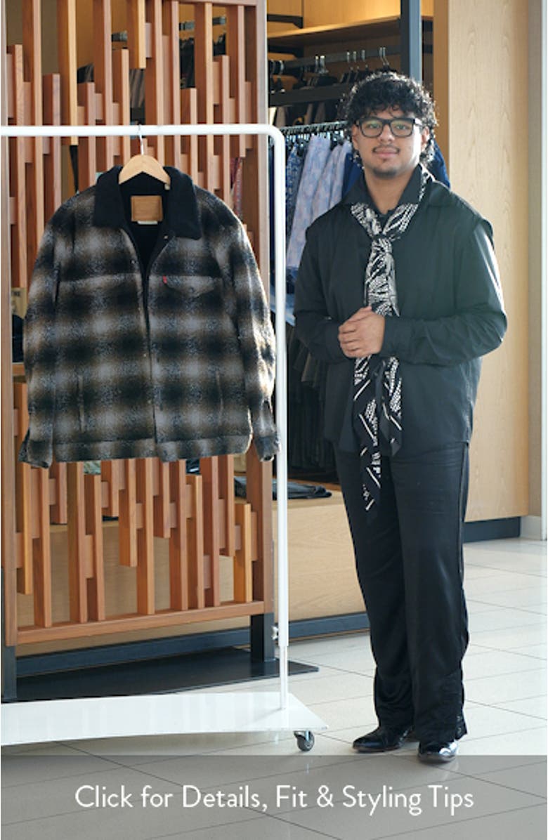 Plaid Cotton Twill Trucker Jacket, sales video thumbnail