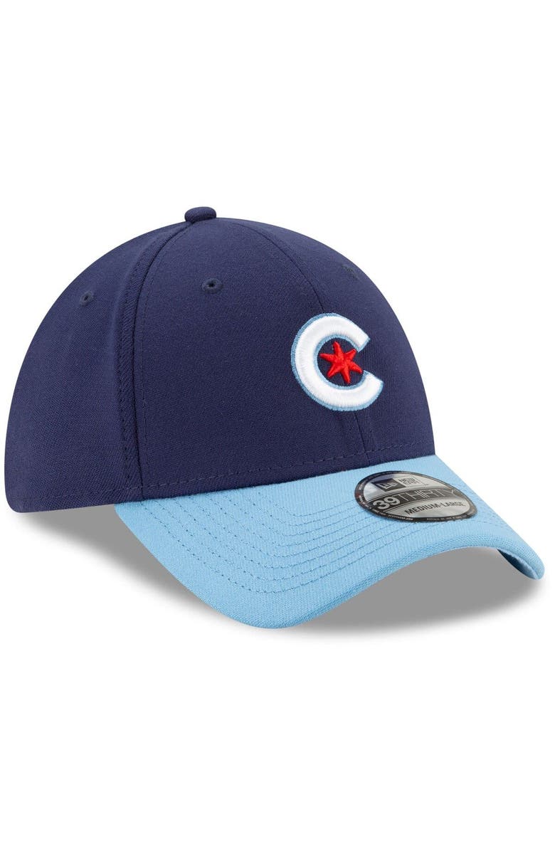 New Era Men's New Era Navy/Light Blue Chicago Cubs 2021 City Connect 39THIRTY Flex Hat, Alternate, color, Navy
