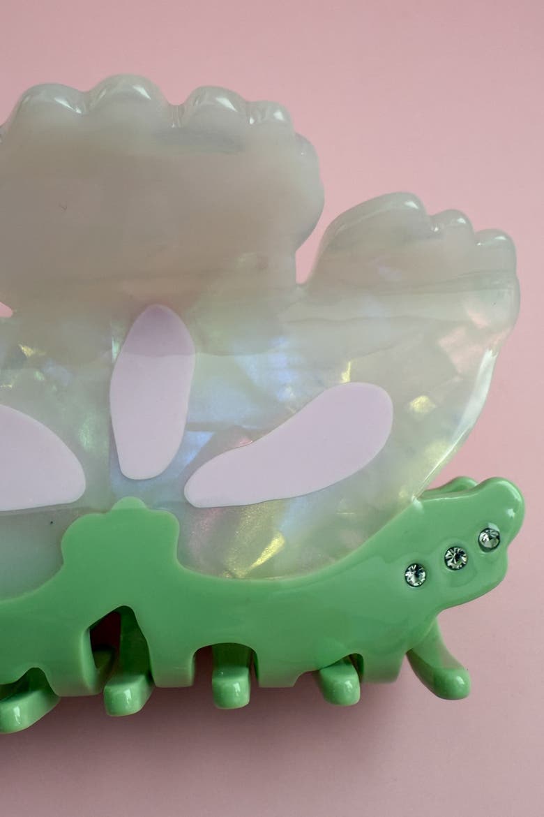 Tropical Orchid Hair Claw, Alternate, color, Green