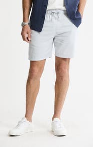 JACHS Linen Blend Drawstring Shorts