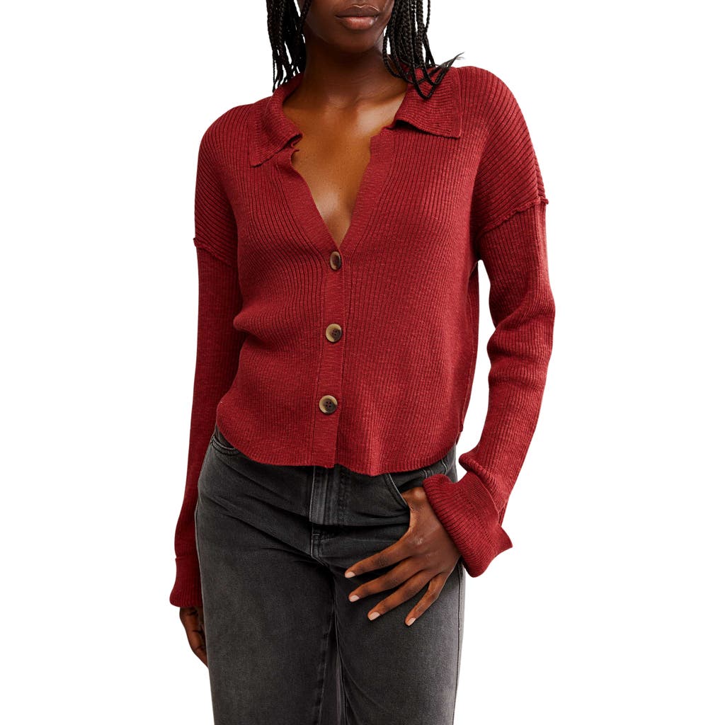 FREE PEOPLE FREE PEOPLE ELLA BUTTON-UP SWEATER
