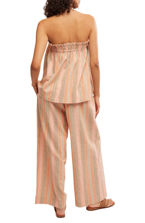 FREE PEOPLE FREE PEOPLE CORFU STRIPE SLEEVELESS TOP & WIDE LEG PANTS